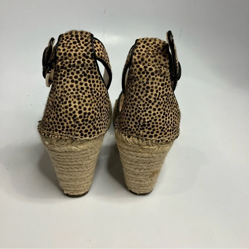 Vince Camuto Leera wedge Sandals espadrille calf hair size 8‎